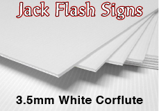 Corflute 3.5mm Jack Flash Signs